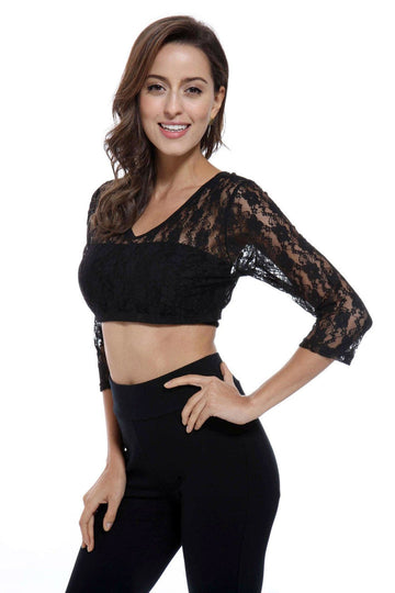 Nylon Lace Crop Top