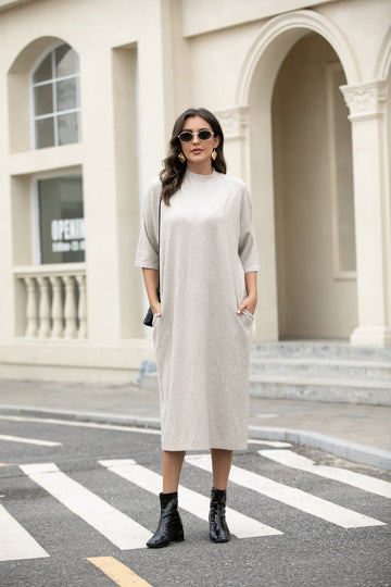 Regal Weave Sweater Dress