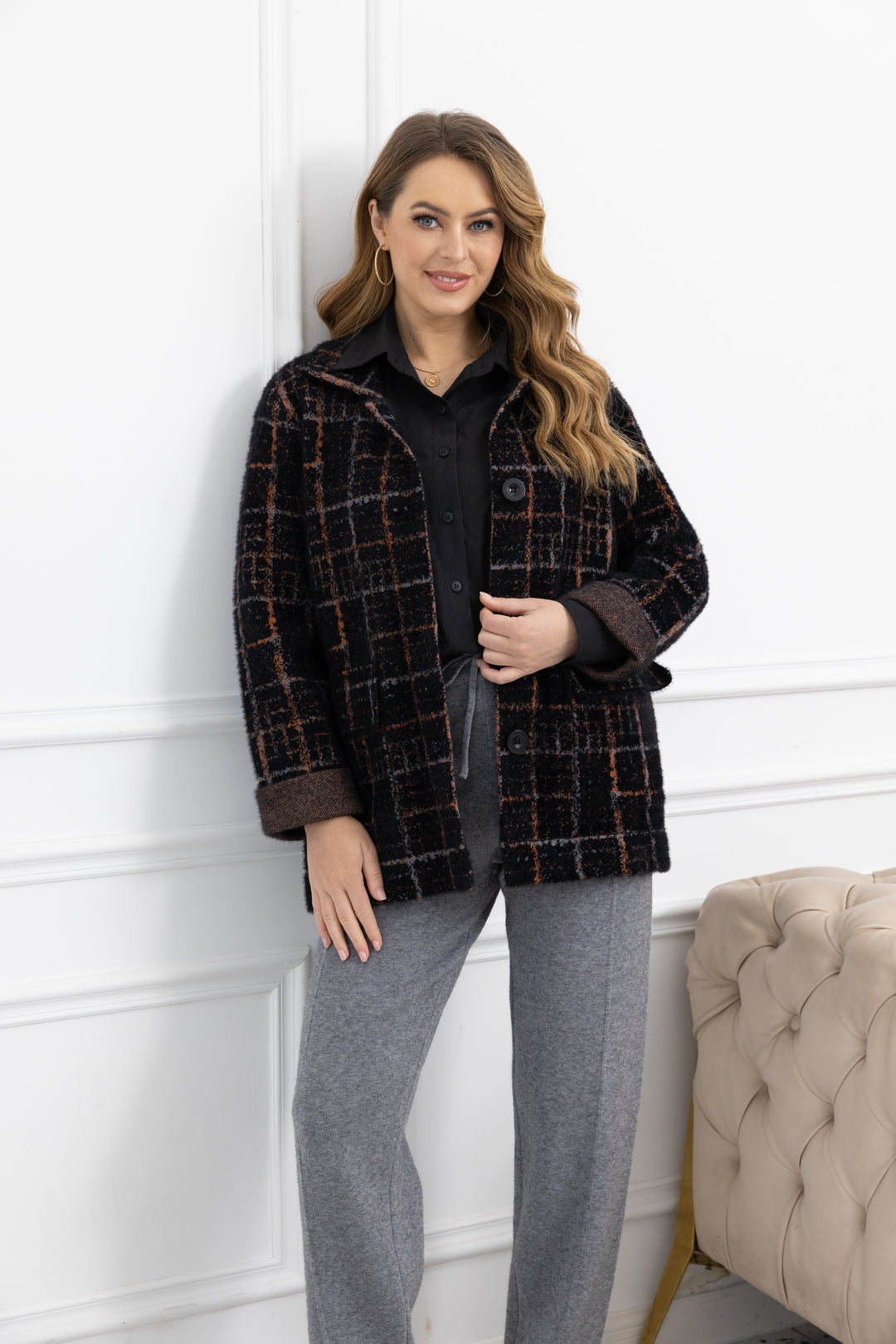 Autumnal Nights Plaid Jacket